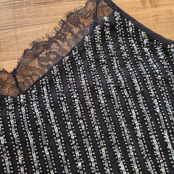 Cami NYC beaded sequin camisole top large - Picture 10 of 11